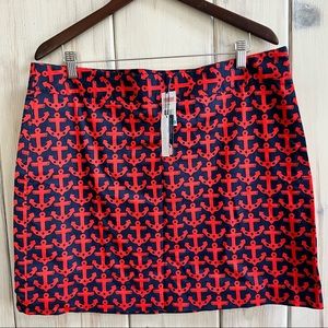 NWT Vineyard Vines Anchor Mini Skirt Size 16